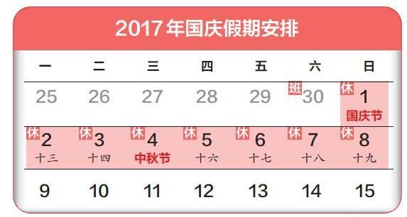 關于洛陽興罡石化設備有限公司2017年中秋節(jié)、國慶節(jié)放假安排的通知